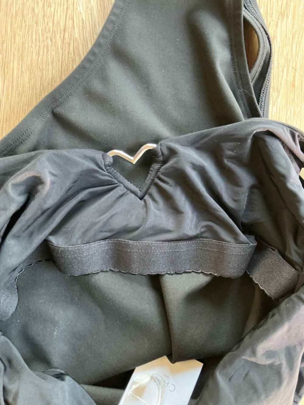 NWT! Cami NYC Camilla Tayma Bodysuit with Heart Ring Festival Black Size Small - Picture 9 of 12